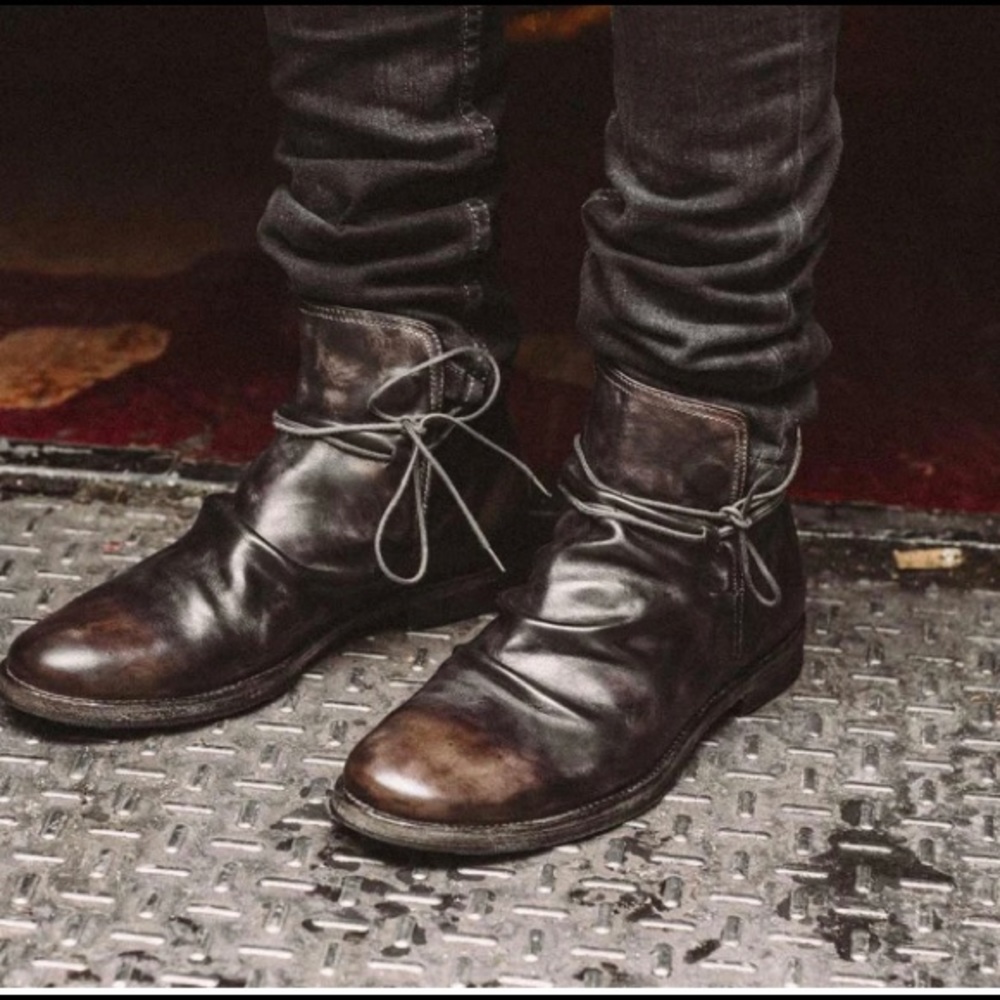 Pete Sorensen Lars Vintage Gray Leather Boots - Picture 3 of 12